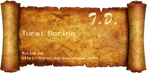 Turai Dorina névjegykártya